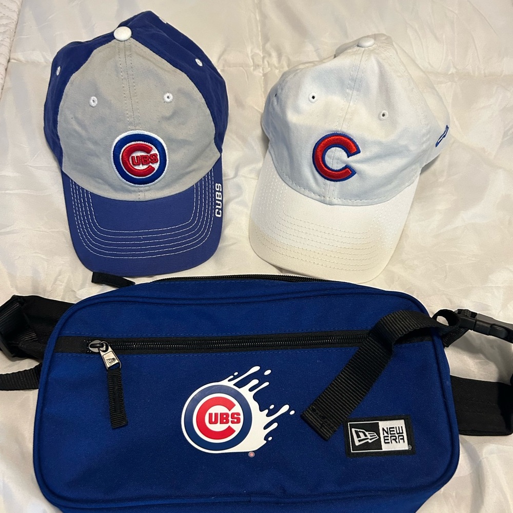 New Era Chicago Cubs Blue and White Caps with Fanny Pack